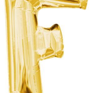 Arany Gold mini F betű fólia lufi 33 cm