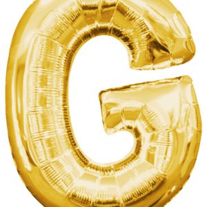 Arany Gold mini G betű fólia lufi 33 cm