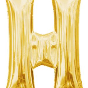 Arany Gold mini H betű fólia lufi 33 cm