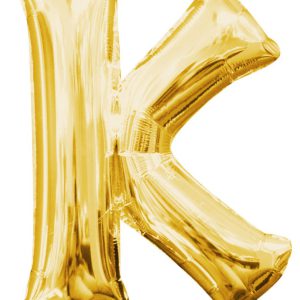 Arany Gold mini K betű fólia lufi 33 cm