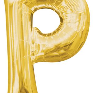 Arany Gold mini P betű fólia lufi 33 cm