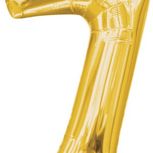 Arany Gold mini szám fólia lufi 7-es 40 cm