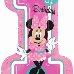 Disney Minnie Classic Első születésnap fólia lufi 71 cm