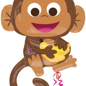 Majom Happy fólia lufi 91 cm