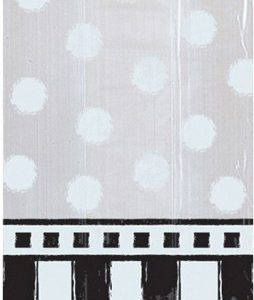 Fekete-Fehér Dots ajándéktasak, ajándékzacskó 20 db-os