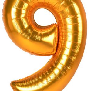 Arany Gold 9-es szám fólia lufi 137 cm