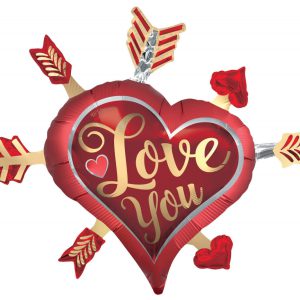 I love You Arrows fólia lufi 86 cm