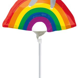 Lajhár Rainbow mini fólia lufi 25 cm (WP)