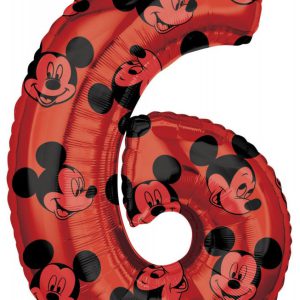Disney Mickey Red fólia lufi 6-os szám 66 cm