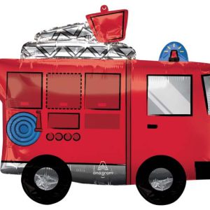 Tűzoltóautó Truck fólia lufi 66 cm