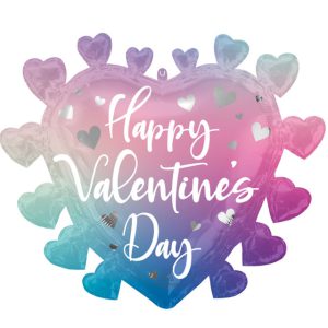 Happy Valentine's Day Ombre fólia lufi 68 cm