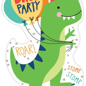 Dinoszaurusz Dino-Mite Party Meghívó 8 db-os