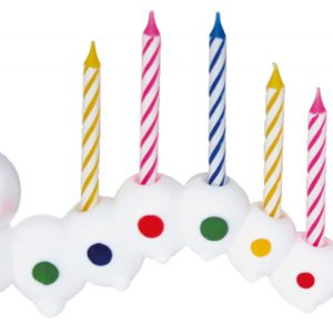 Hernyó White színes gyertya szett 9 db-os