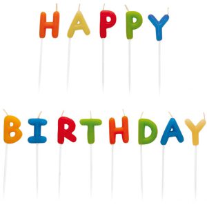 Happy Birthday Colorful tortagyertya, gyertya szett 13 db-os