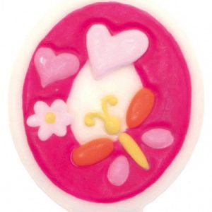 Virágos Butterfly számgyertya, tortagyertya 0-ás