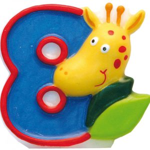 Szafari Giraffe tortagyertya, számgyertya 8-as