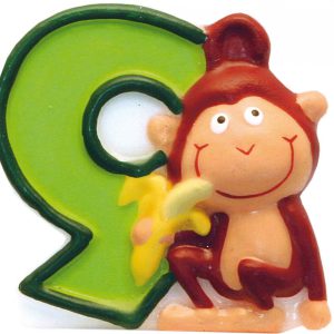 Szafari Monkey tortagyertya, számgyertya 9-es