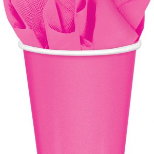 Rózsaszín Bright Pink papír pohár 8 db-os 250 ml
