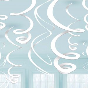 Fehér White szalag dekoráció 12 db-os szett