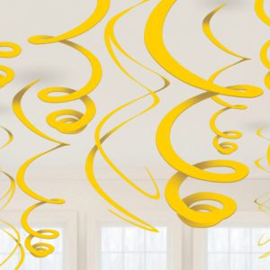 Sárga Yellow szalag dekoráció 12 db-os szett