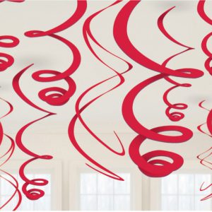 Piros Apple Red szalag dekoráció 12 db-os szett