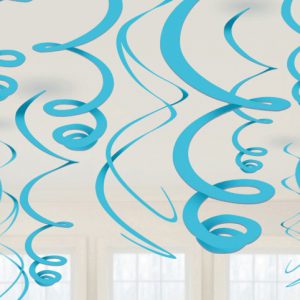 Kék Caribbean szalag dekoráció 12 db-os szett