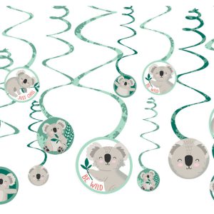 Koala Eucalyptus szalag dekoráció 12 db-os szett