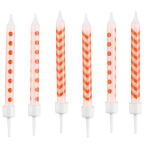 Narancs Orange spirál tortagyertya, gyertya szett 10 db-os