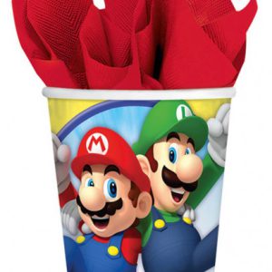 Super Mario Mushroom World papír pohár 8 db-os 250 ml