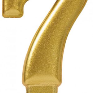Arany Gold számgyertya, tortagyertya 7-es