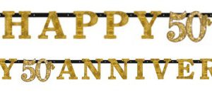 50. Házassági évforduló Gold felirat 300 cm
