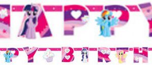 Én kicsi pónim Rainbow Sparkle Happy Birthday felirat 237 cm
