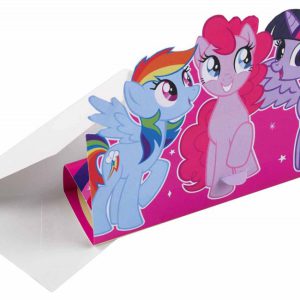 Én kicsi pónim Rainbow Sparkle Party Meghívó 8 db-os