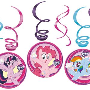 Én kicsi pónim Rainbow Sparkle szalag dekoráció 6 db-os szett