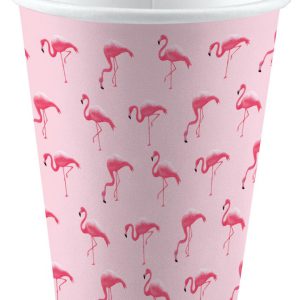 Flamingó Pink papír pohár 8 db-os 250 ml