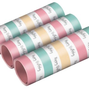 Happy Birthday Pastel szerpentin 3 db-os