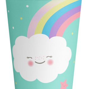 Szivárvány és Felhő Rainbow and Cloud papír pohár 8 db-os 250 ml