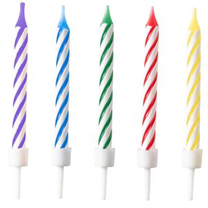 Színes Colorful spirál tortagyertya, gyertya szett 10 db-os