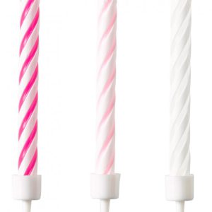 Rózsaszín Hot Pink tortagyertya, 10 db-os gyertya szett