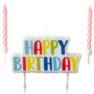 Happy Birthday Colorful tortagyertya, gyertya szett 5 db-os