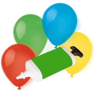 Színes Colorful léggömb, lufi  + pumpa szett