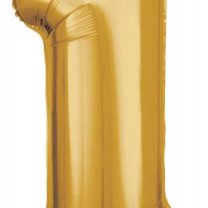 Arany Gold óriás 1-es szám fólia lufi 83x38 cm