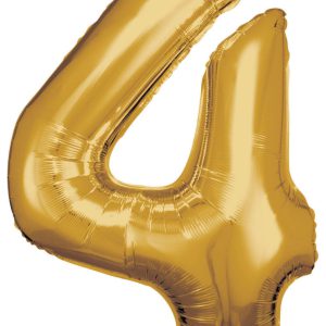 Arany Gold óriás szám fólia lufi 4-es, 86x66 cm