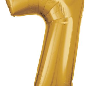 Arany Gold óriás szám fólia lufi 7-es, 83x55 cm