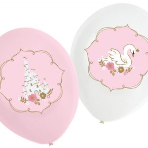 Hercegnők Swan léggömb, lufi 6 db-os 11 inch (27,5cm)