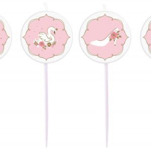 Hercegnők Swan mini tortagyertya, gyertya szett 4 db-os