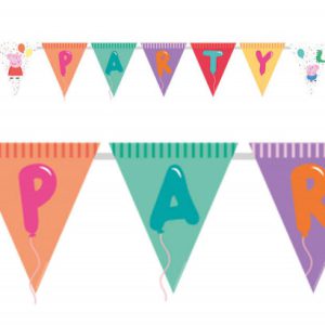 Peppa malac Confetti zászlófüzér 3,3 m