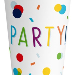 Konfettis Colorful papír pohár 8 db-os 250 ml