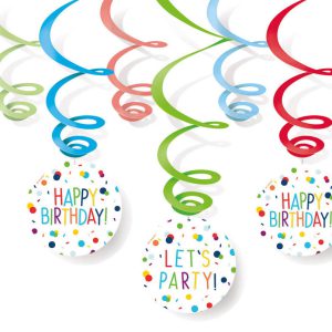 Konfettis Colorful Szalag dekoráció 6 db-os szett