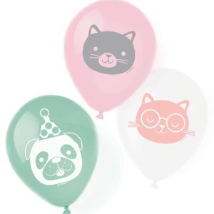 Háziállatok Hello Pets léggömb, lufi 6 db-os 9 inch (22,8 cm)